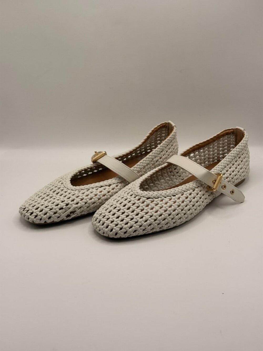 Dolce Vita DV Womens Mulaney Ivory Knit Mary Jane Flats Sz 11